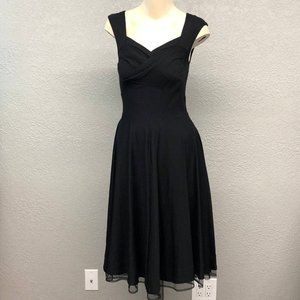 90s Vintage Carmen Marc Valvo Illusion Lace Swing Dres